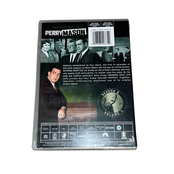Perry Mason Season 6 Volume 1 DVD NEW Sealed Raymond Burr Drama Crime TV - Picture 4 of 5
